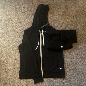 Black Hoodie and Sweatpants Set